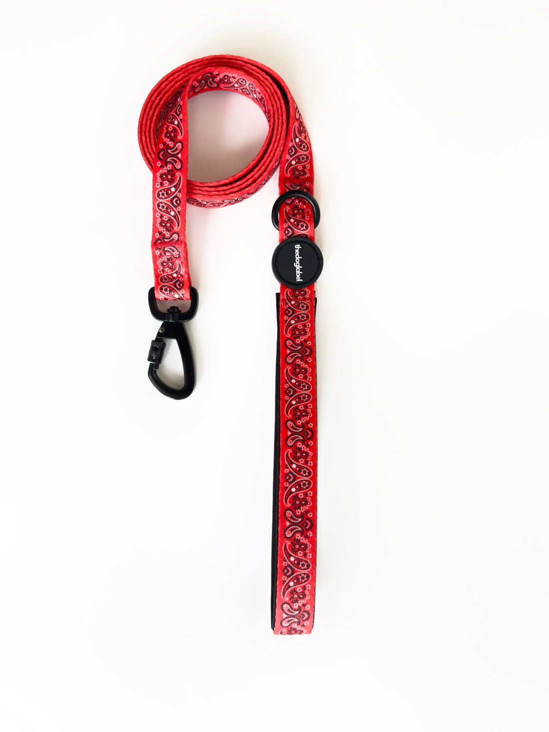 Classic Leash - Cherry Red Paisley