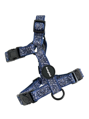 H-shape Harness - Blue Paisley