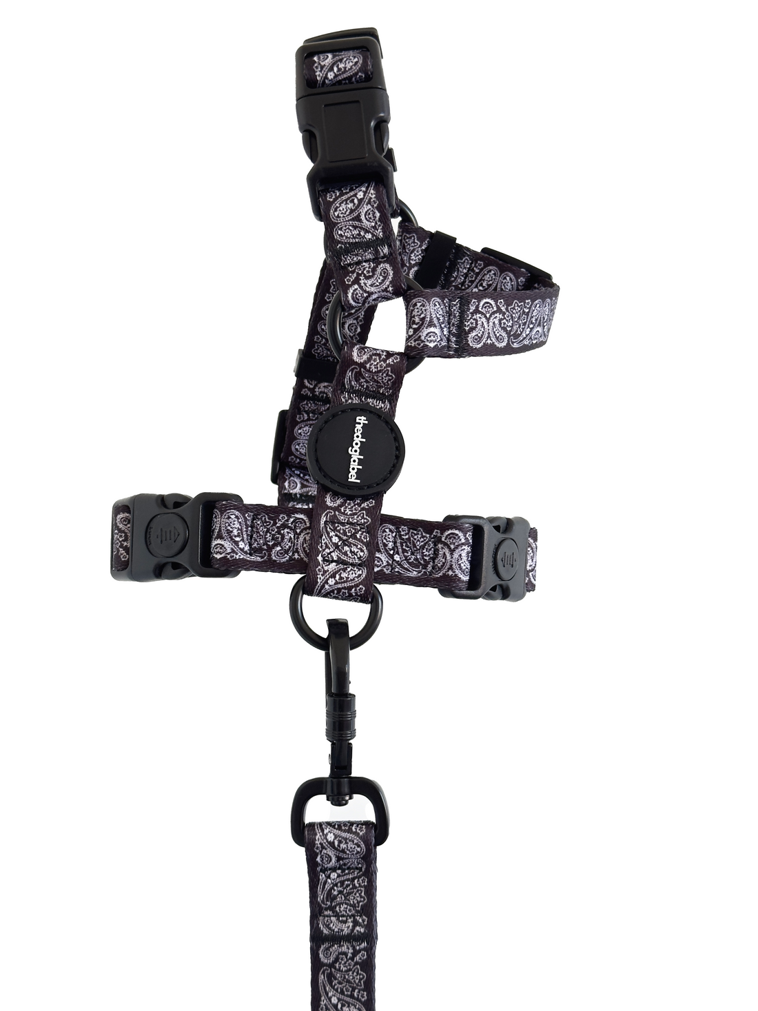 H-shape Harness - Black Paisley