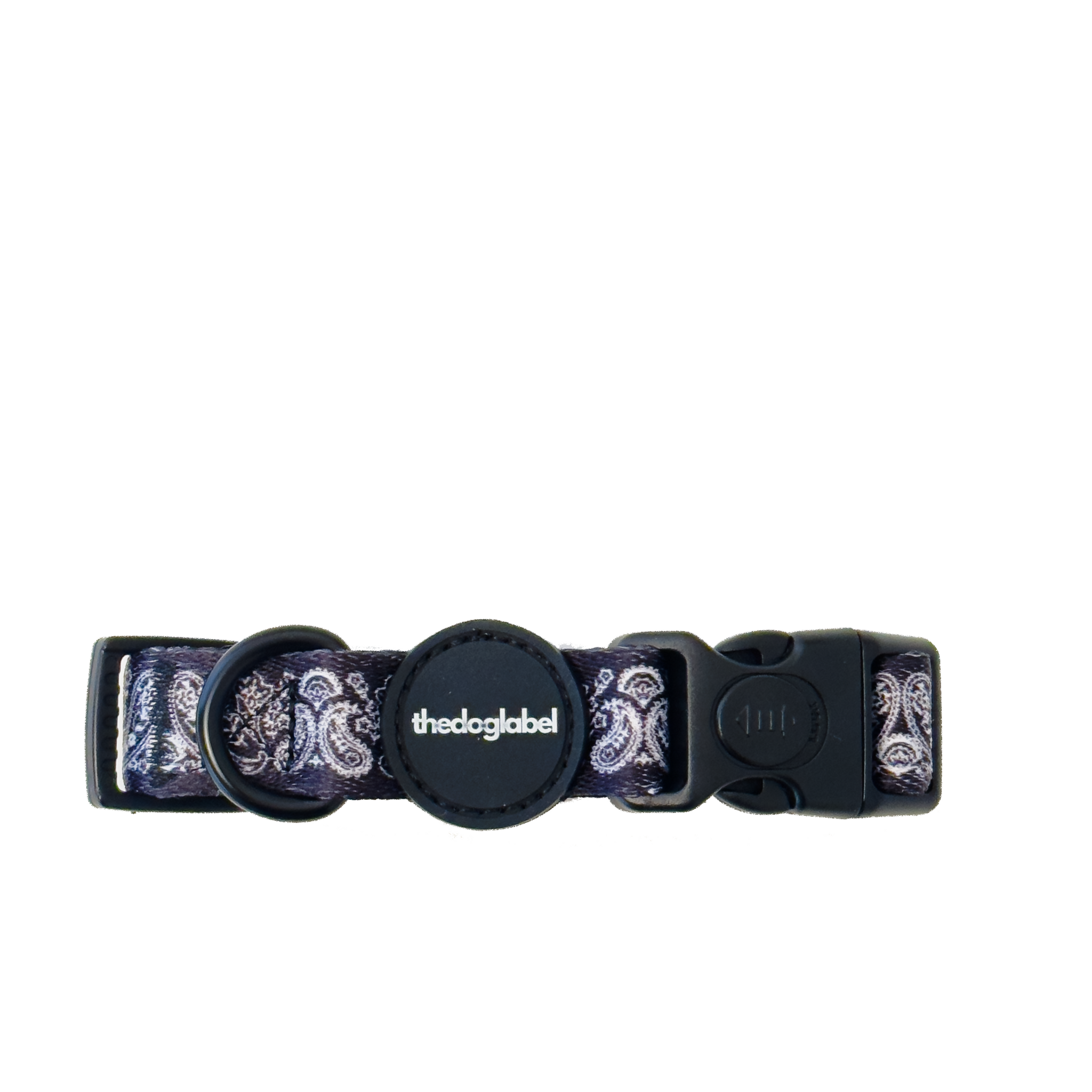 Classic dog collar - Black Paisley