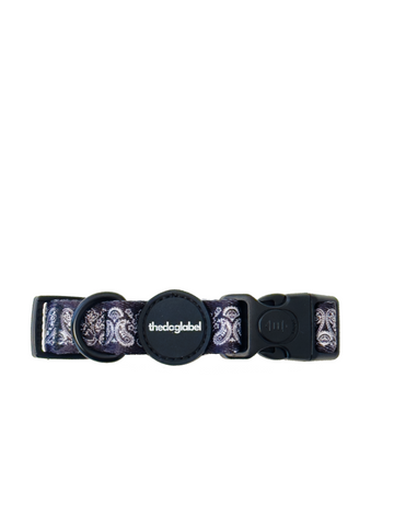 Classic dog collar - Black Paisley