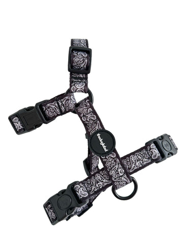 H-shape Harness - Black Paisley