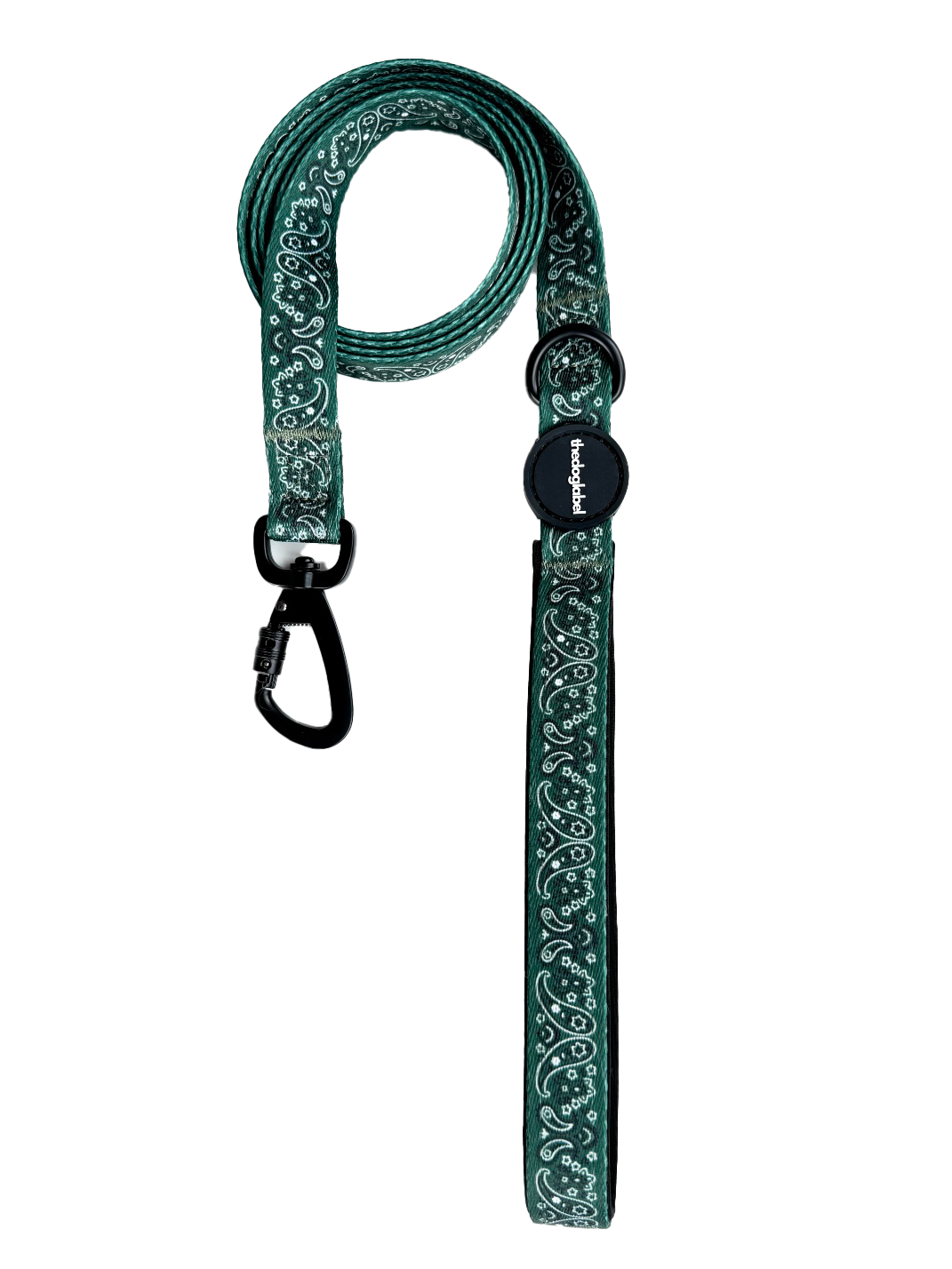 Classic Leash - Forest Green Paisley